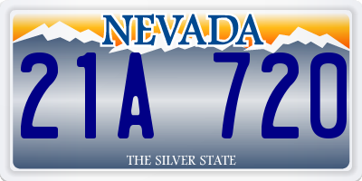 NV license plate 21A720