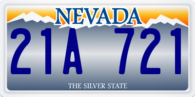 NV license plate 21A721