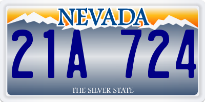 NV license plate 21A724