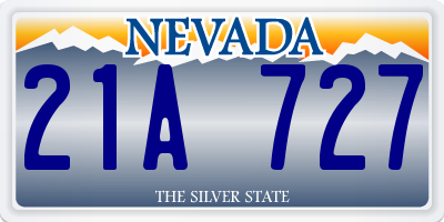 NV license plate 21A727
