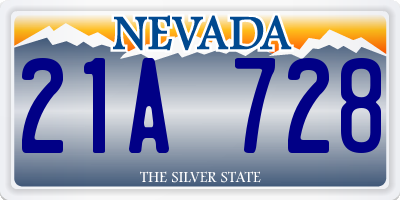 NV license plate 21A728