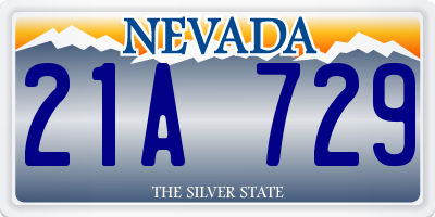 NV license plate 21A729
