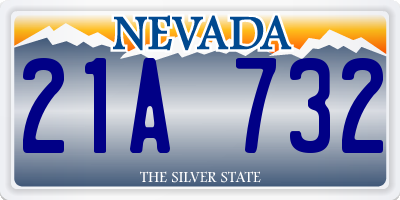 NV license plate 21A732