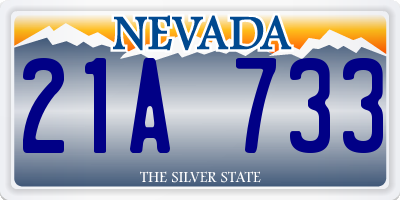 NV license plate 21A733