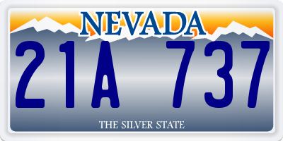 NV license plate 21A737