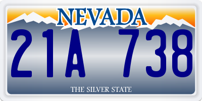 NV license plate 21A738