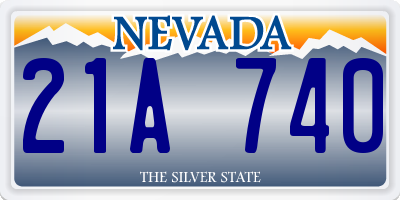 NV license plate 21A740