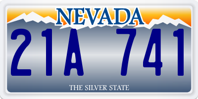 NV license plate 21A741