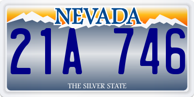 NV license plate 21A746