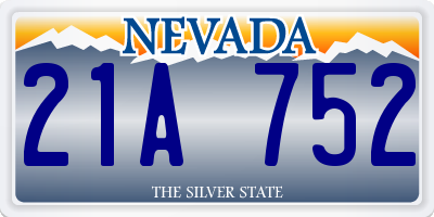 NV license plate 21A752