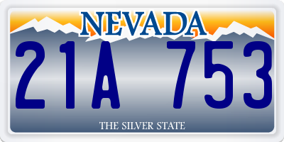 NV license plate 21A753