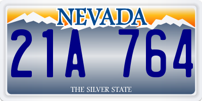 NV license plate 21A764