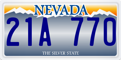 NV license plate 21A770