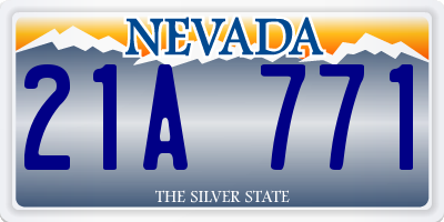 NV license plate 21A771