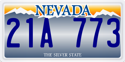 NV license plate 21A773
