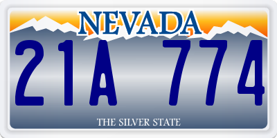 NV license plate 21A774