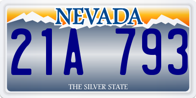 NV license plate 21A793