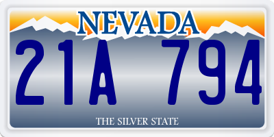 NV license plate 21A794
