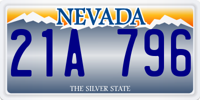 NV license plate 21A796