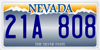 NV license plate 21A808