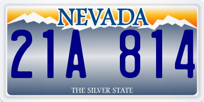 NV license plate 21A814