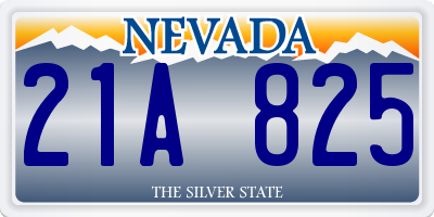 NV license plate 21A825
