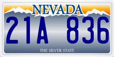 NV license plate 21A836