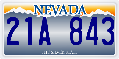 NV license plate 21A843