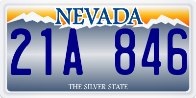 NV license plate 21A846