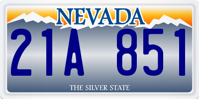 NV license plate 21A851