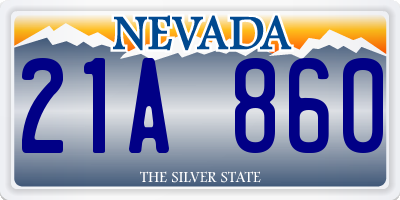 NV license plate 21A860