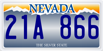 NV license plate 21A866
