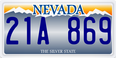 NV license plate 21A869