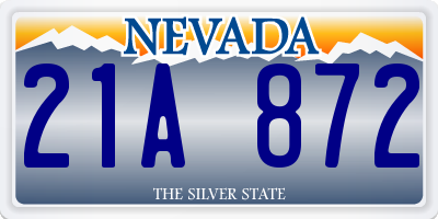 NV license plate 21A872