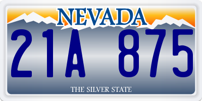NV license plate 21A875