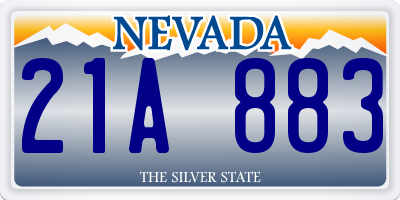 NV license plate 21A883