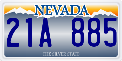 NV license plate 21A885