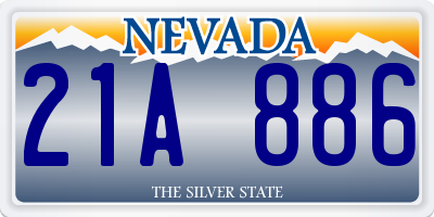 NV license plate 21A886