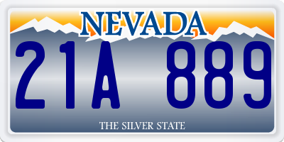 NV license plate 21A889