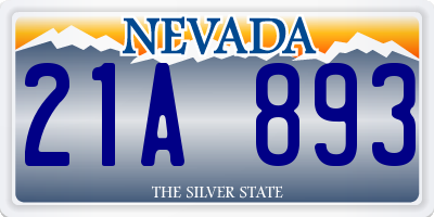 NV license plate 21A893
