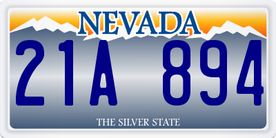 NV license plate 21A894