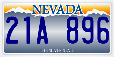 NV license plate 21A896