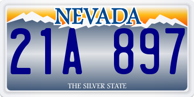 NV license plate 21A897
