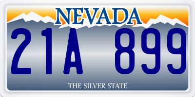 NV license plate 21A899