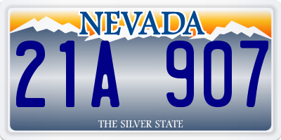 NV license plate 21A907