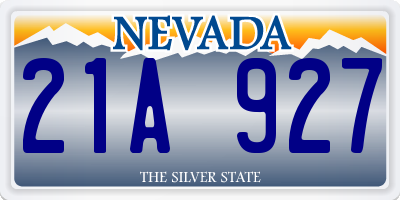 NV license plate 21A927