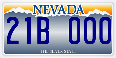 NV license plate 21B000