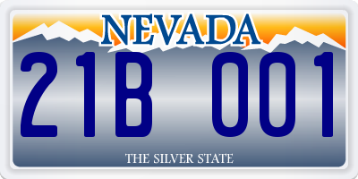 NV license plate 21B001