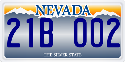 NV license plate 21B002