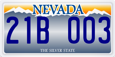 NV license plate 21B003